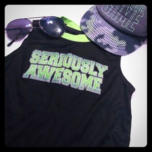 Healthtex Black and Green Tank